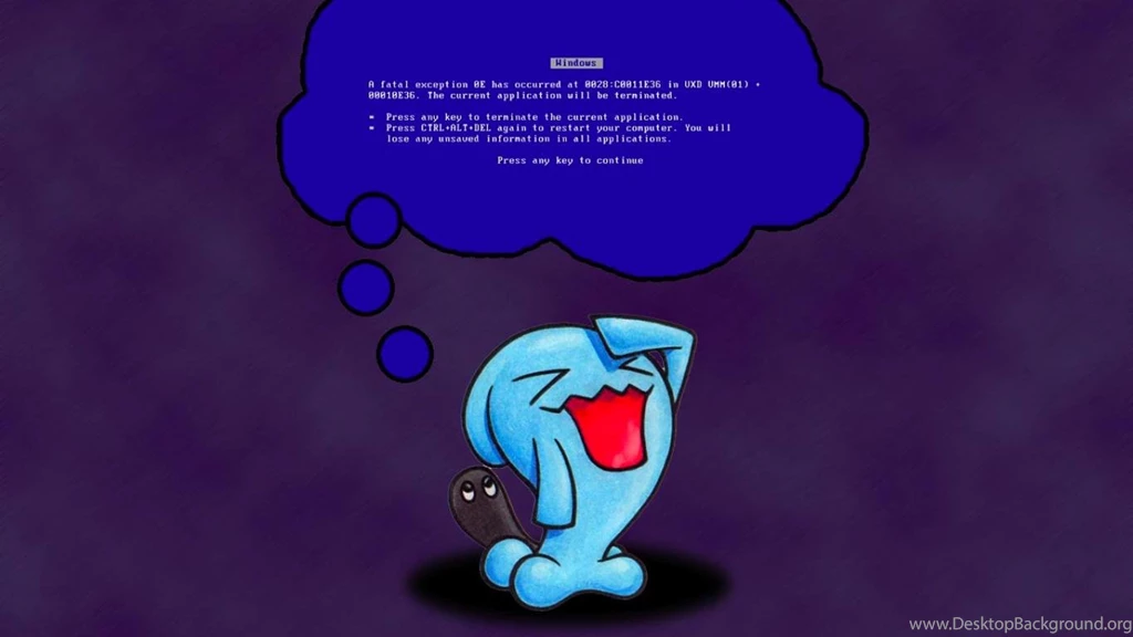 Pokemon Blue Screen Of Death Bluescreen Bsod Wobbufet