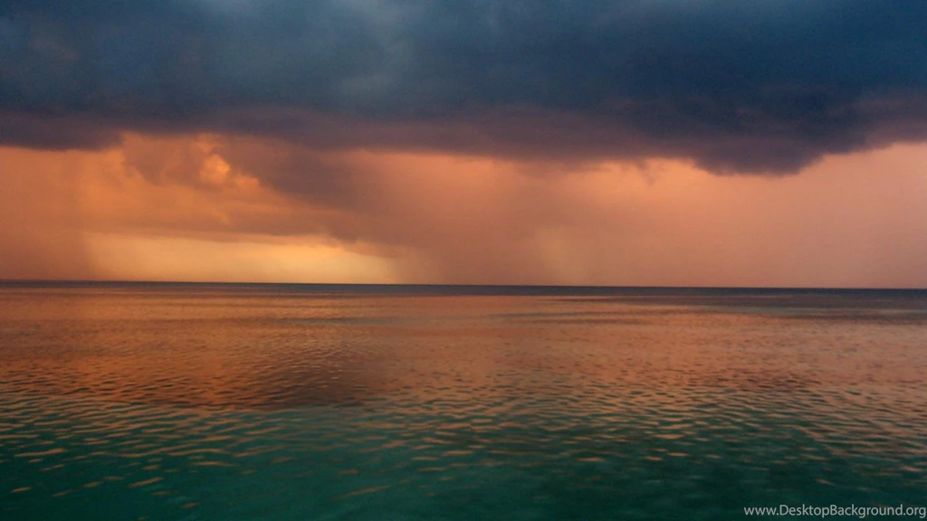 Jamaican Rain Awesome Seascaper Clouds Simple Reflection HD ...