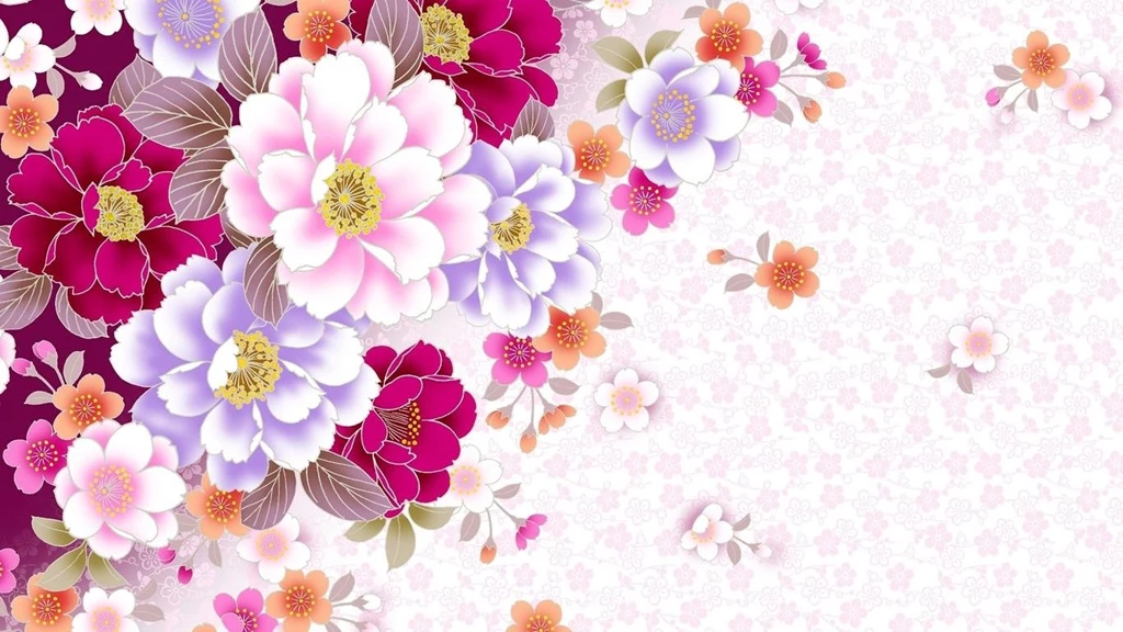 BEAUTIFUL ABSTRACT FLOWERS WALLPAPER (