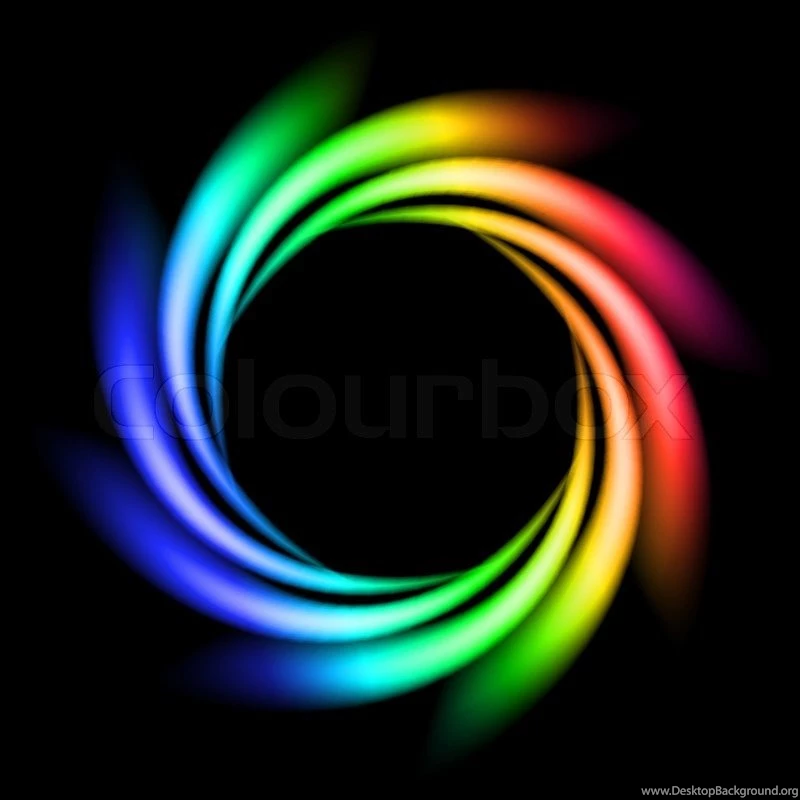 Abstract Rainbow Ray Of Lights Explosion On Black Backgrounds ...