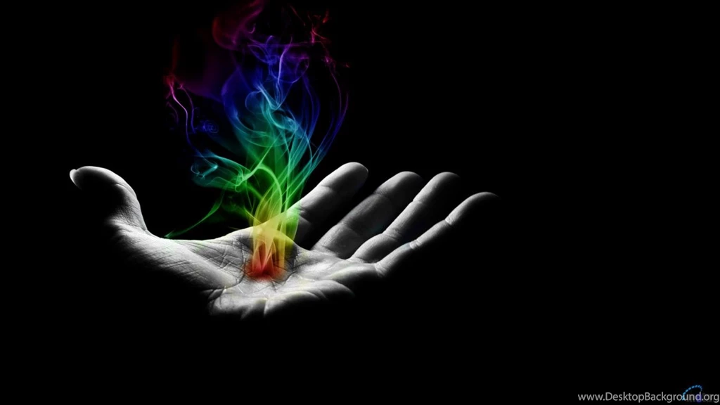 Download Wallpaper: On Black Background, Download Photo, Rainbow ...