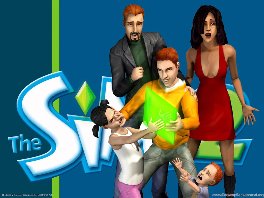 Wallpapers Blue, The Sims 2, The Sims 2.