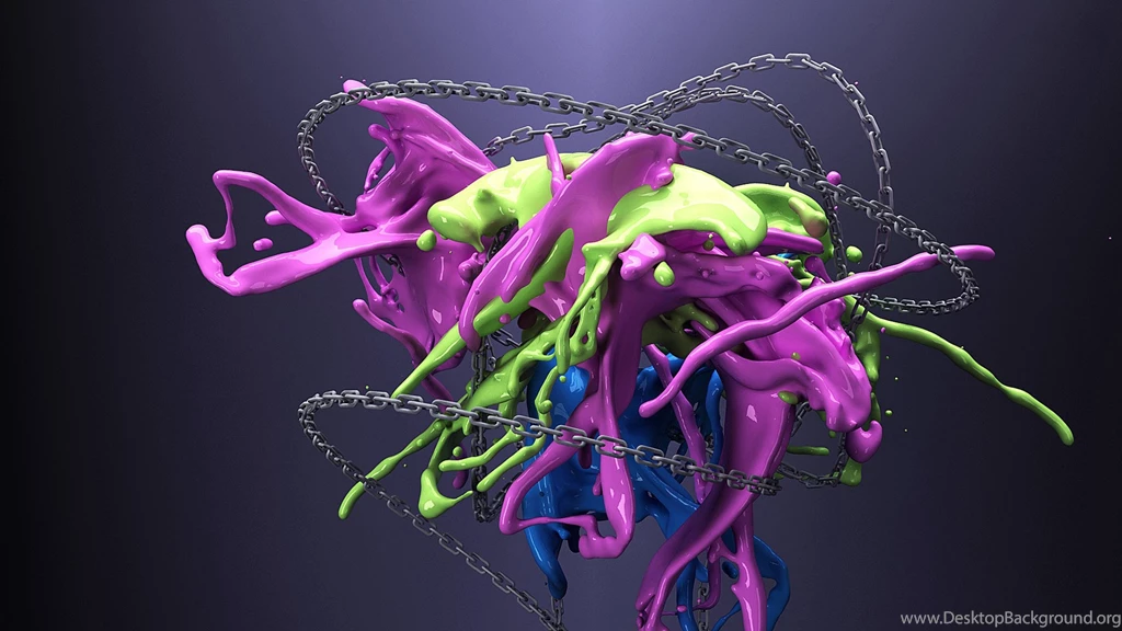 Download Wallpapers 3840x2160 Paint, Splash, Chain, Colorful 4K ...