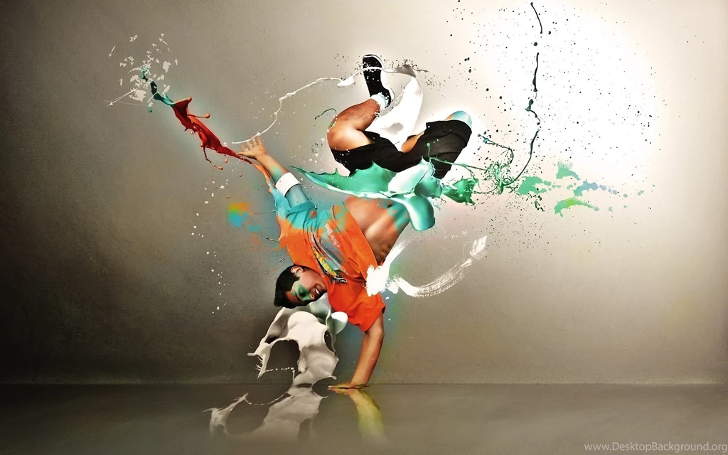 Breakdancer Paint Splash Artwork Wallpapers