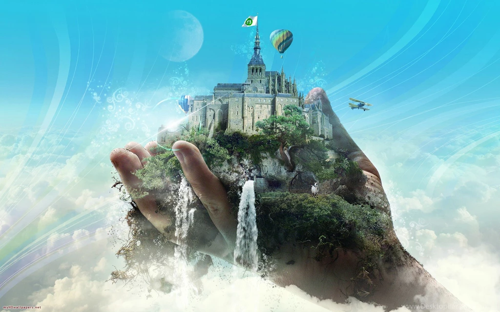 Wallpapers, Hallway, Paper, Waterfall, Micro, Castle, Desktop ...