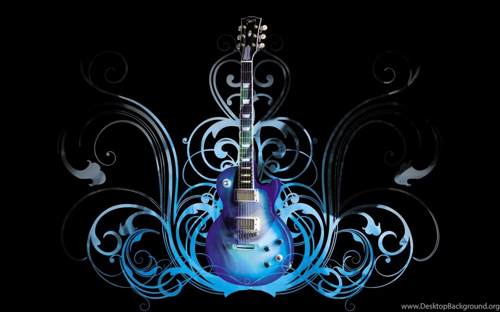 Download Wallpapers 1280x800 Guitar, Blue, Pattern, Style 1280x800 ...