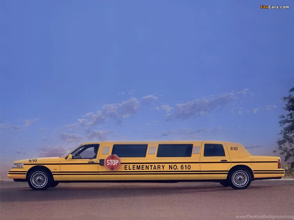 Lincoln Town Car School Bus Limousine 1995–97 Wallpapers