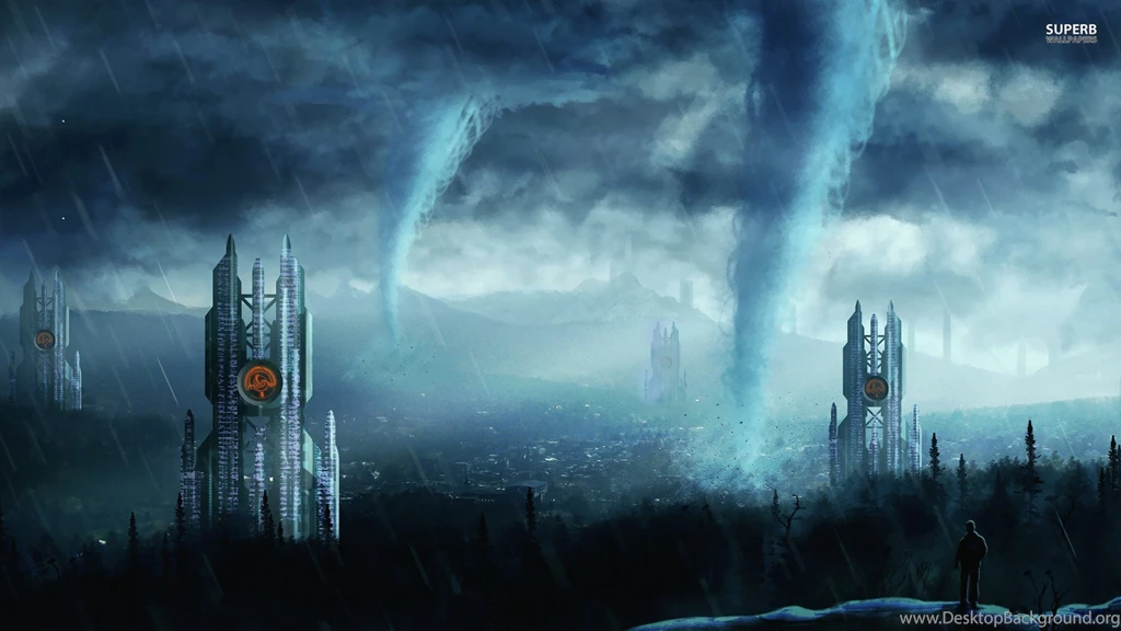 Storm In The City, Hurricane, Fantasy, 1920x1080 HD Wallpapers And ...