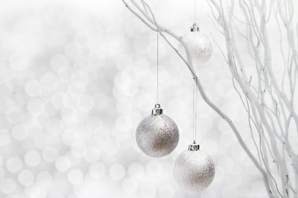 Download Wallpapers Beads, Silver, Twigs, Toys, Christmas ...