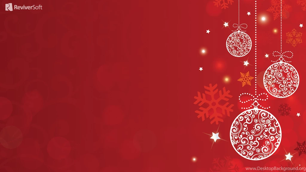 White Christmas Decorations On A Red Backgrounds On Christmas ...