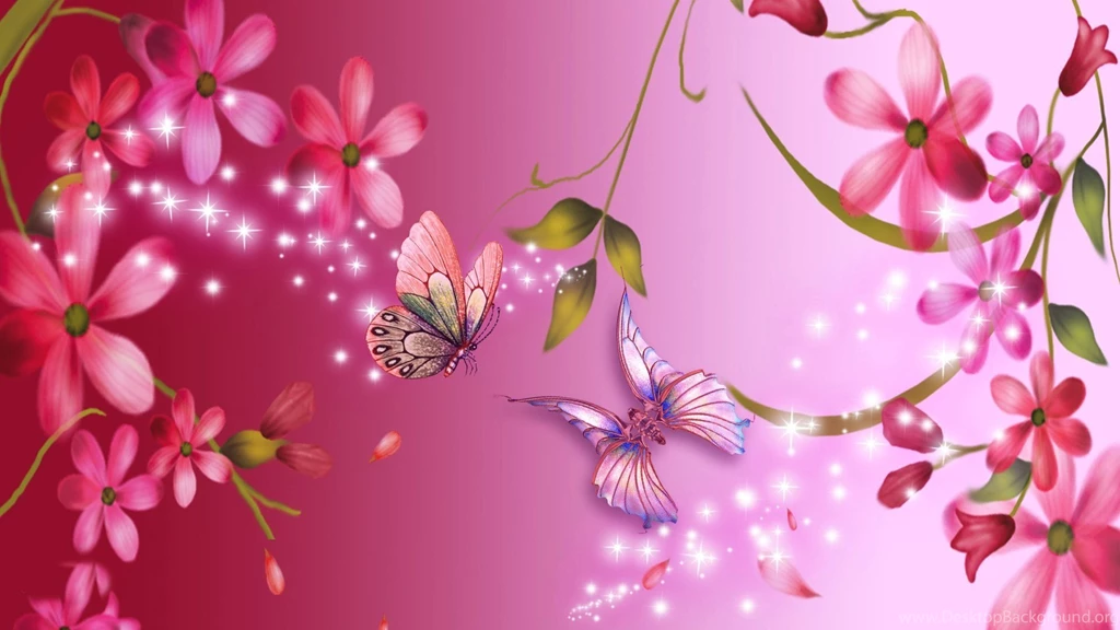 Pink Flowers Backgrounds   Wallpapers Zone