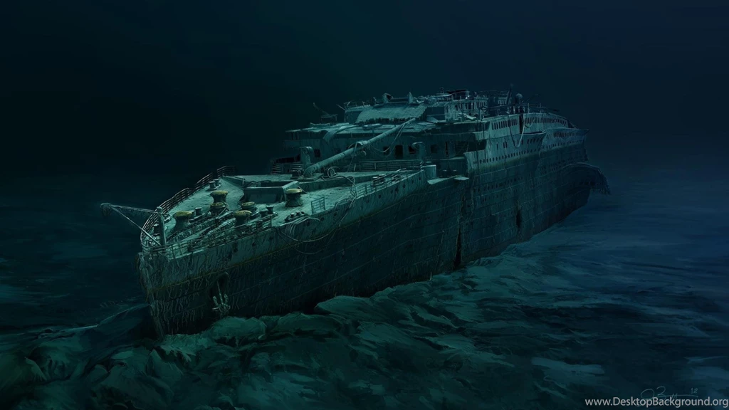 Paintings Paint Titanic Boats Underwater Wallpapers