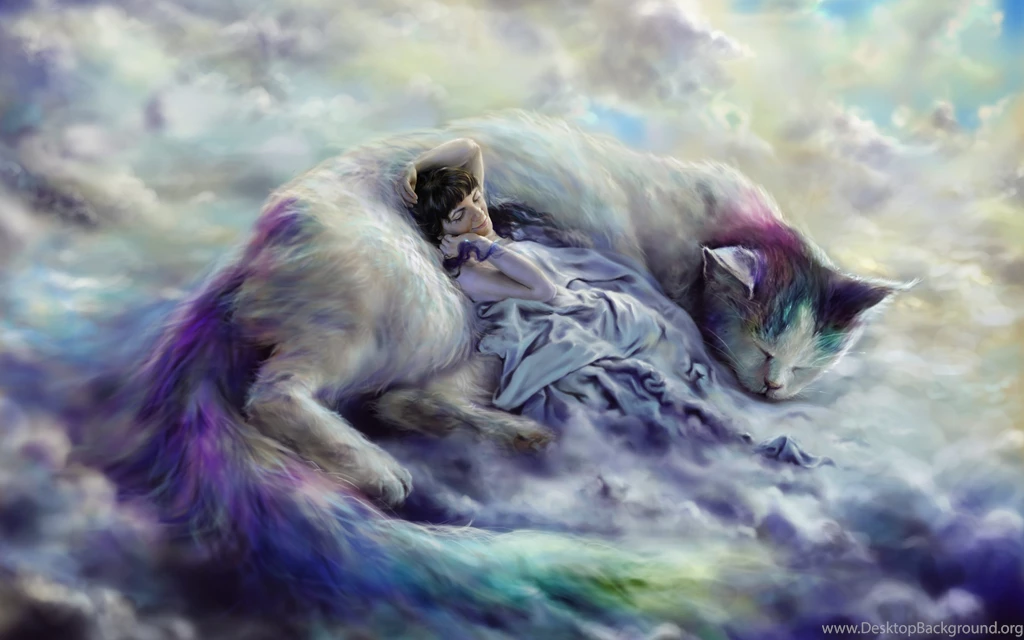 Cat Nap Of Big Cat Fantasy Wallpapers HD For Desktop In 4K