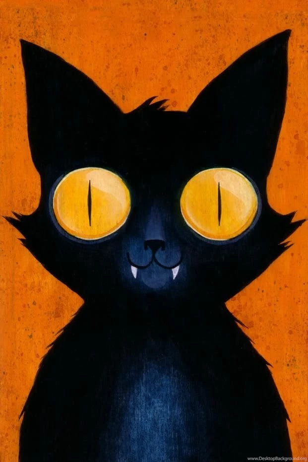HALLOWEEN CAT, IPHONE WALLPAPER BACKGROUND