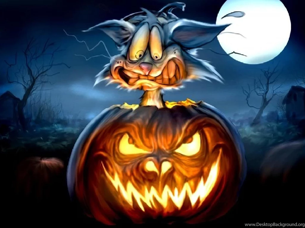 Halloween Cat In Pumpkin Wallpapers HD. Free Desktop Backgrounds ...