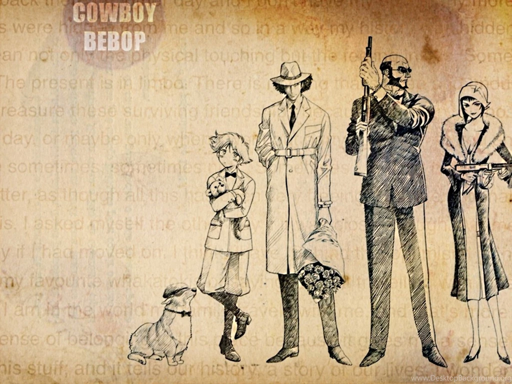 Cowboy Bebop Group Sketch: Anime Wallpapers Backgrounds Bandit