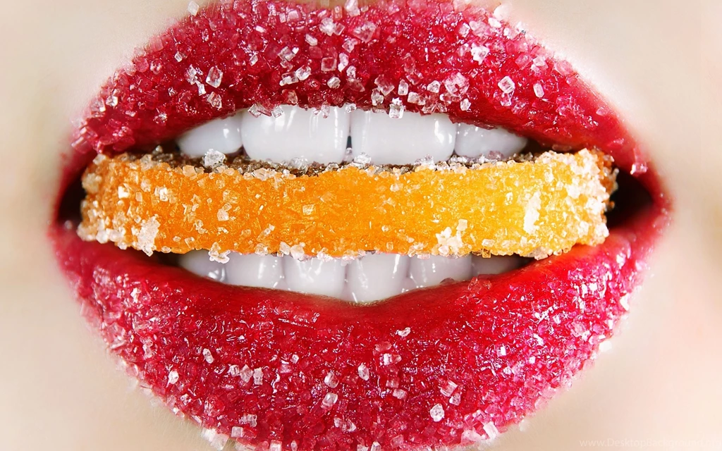 Download Wallpapers 3840x2400 Mouth, Lips, Sugar, Marmalade, Teeth ...