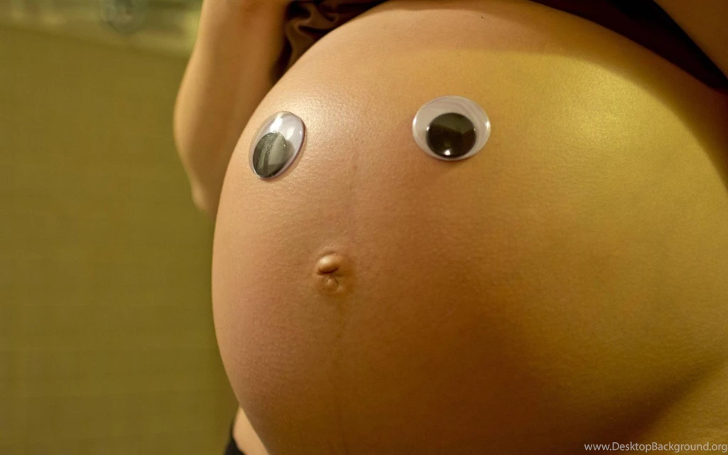 Funny pregnant belly Wallpapers