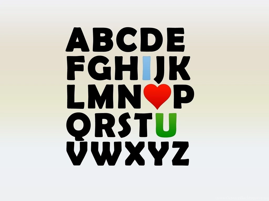 1600x1200 I Love U Alphabet Desktop PC And Mac Wallpapers
