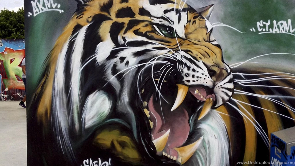 Tiger Graffiti Desktop Wallpapers Free Downloads