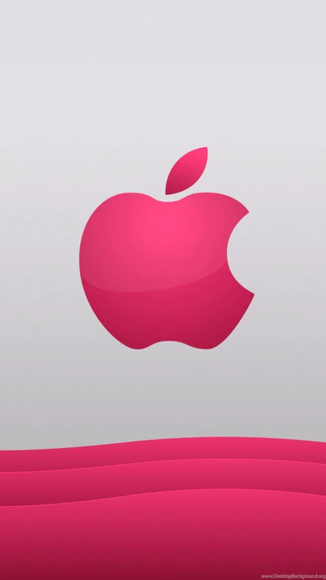 iPhone 5C Wallpapers Pink Apple Logo