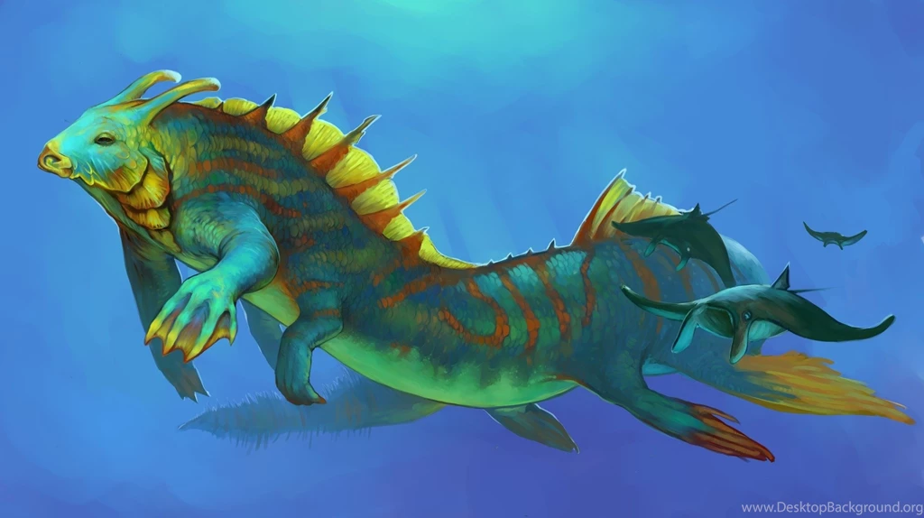 Fantasy Sea Ocean Creature Dinosaur Color Animals Manta Ray ...