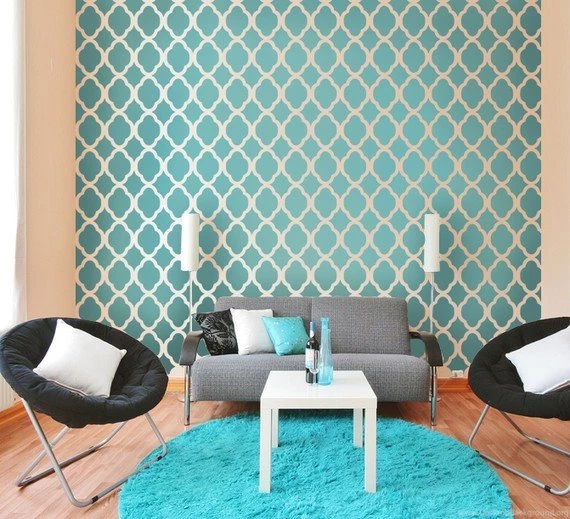 Diy Wall Stencil Patterns Interior Decor Picture