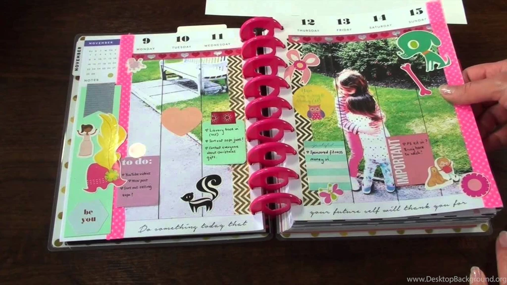 How I Set Up My Happy Planner Week Using An Image Wallpapers YouTube