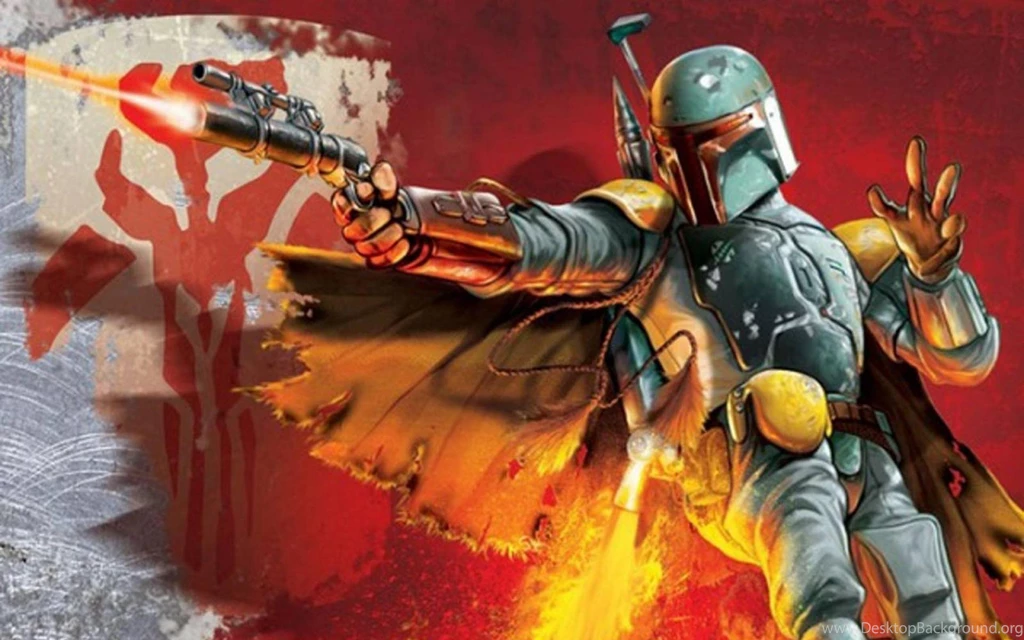 Boba Fett Comic Art Wallpaper.