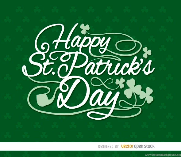 Happy St. Patrick's Shamrocks Wallpapers Free Vector