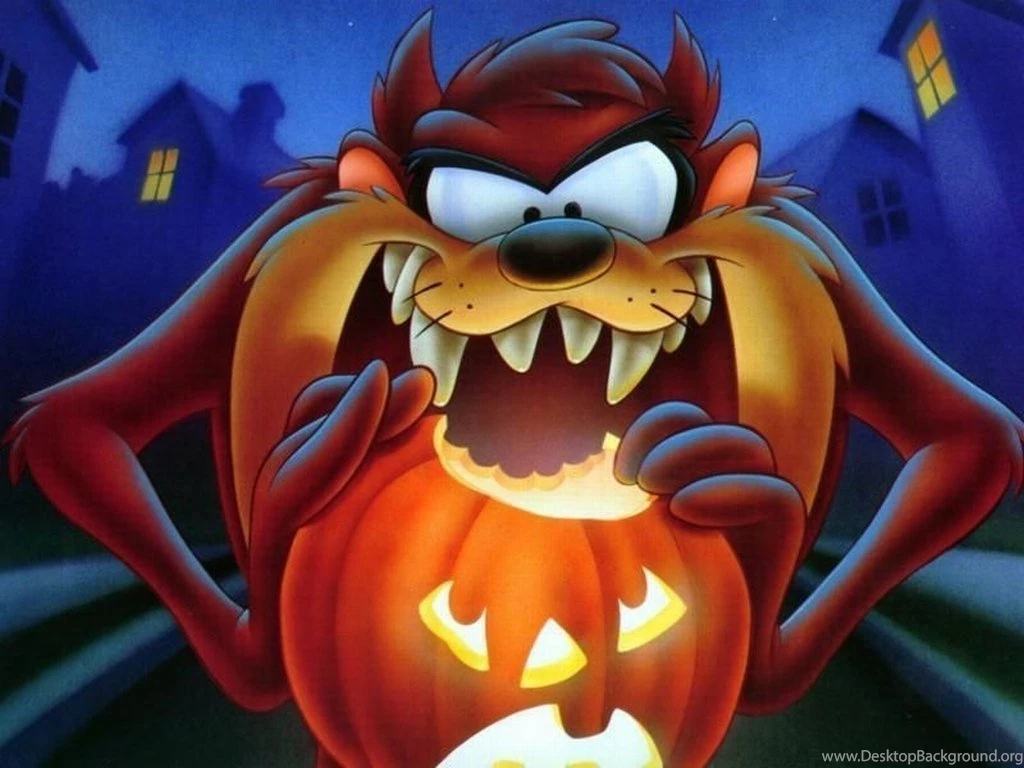 Wallpaper: Taz Devil, Cartoon Character, Happy Halloween, Eating ...