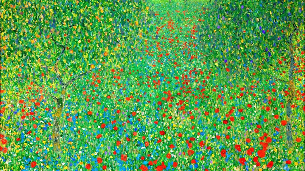 1920x1080 Arts, Gustav Klimt, Gustav Klimt Work, Poppy, Painting ...