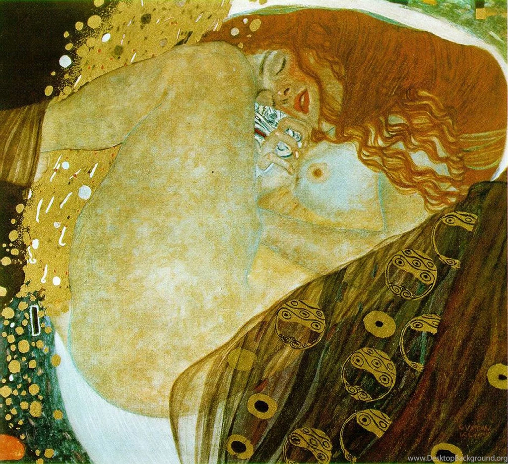 1908 Danae Gustav Klimt Paintings Wallpapers Image