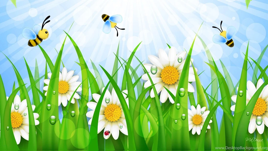 Busy Bee Daisies Wallpaper,sun Beams HD Wallpaper,bees HD ...