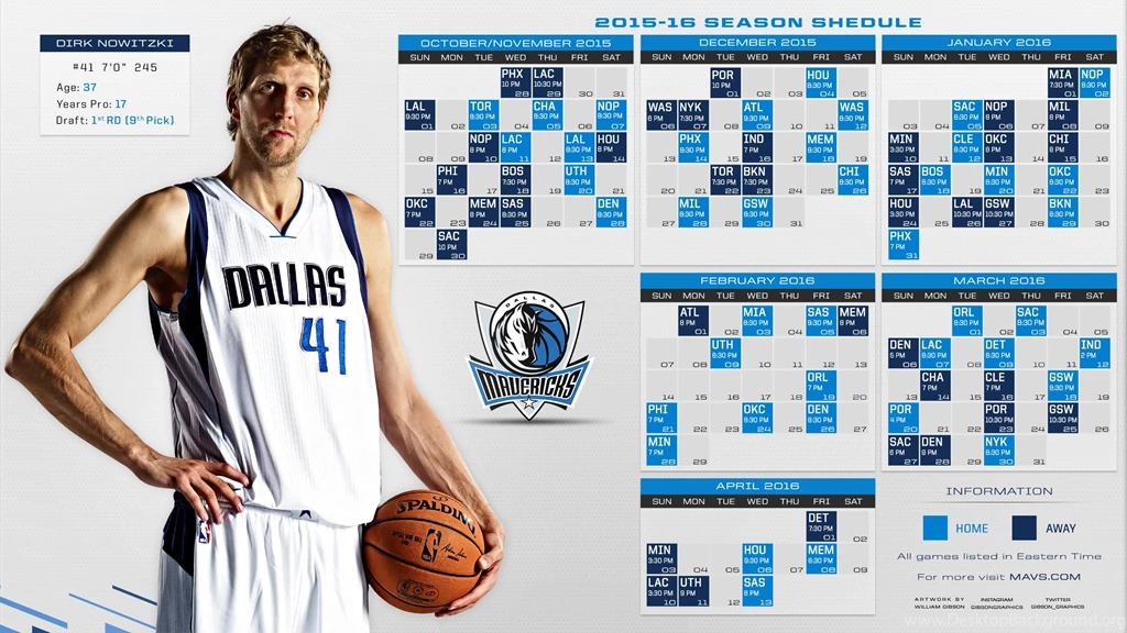 Dallas Mavericks 2015 2016 Schedule Wallpapers