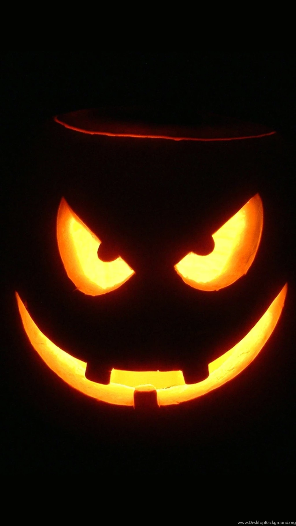 Evil Pumpkin Glowing Halloween Android Wallpapers Free Download