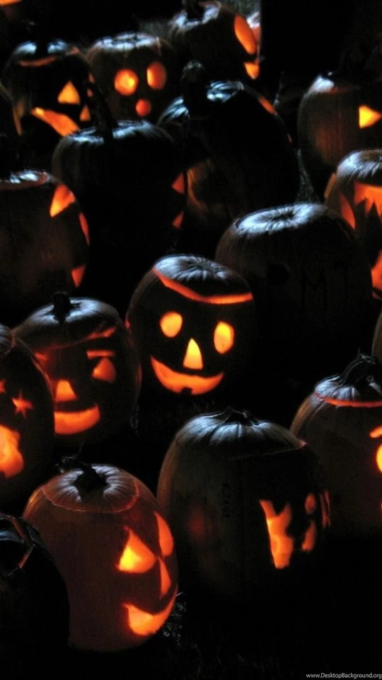 Download Wallpapers 540x960 Halloween, Pumpkins, Jacks Lanterns ...