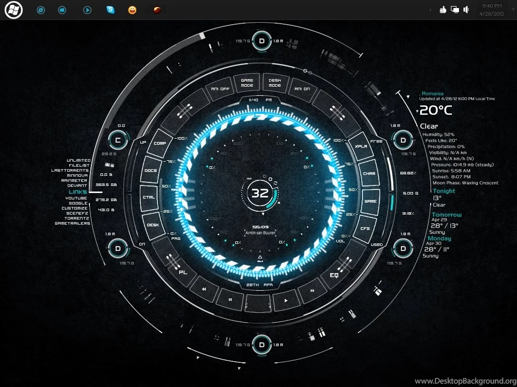 63 New & Best Rainmeter Themes & Skins For Windows PC 2014
