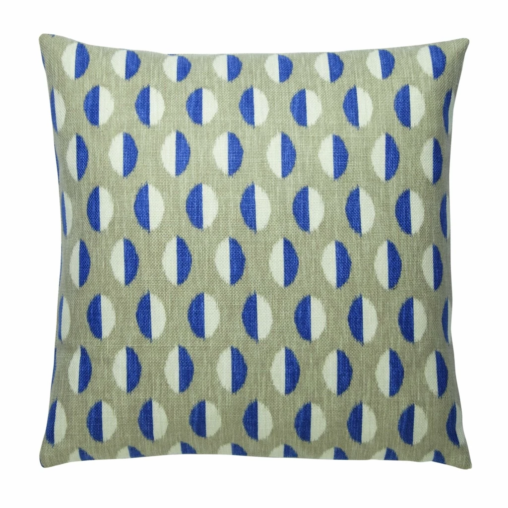 Ellipse Indigo/Linen Cushion By Sanderson : Wallpapers Direct