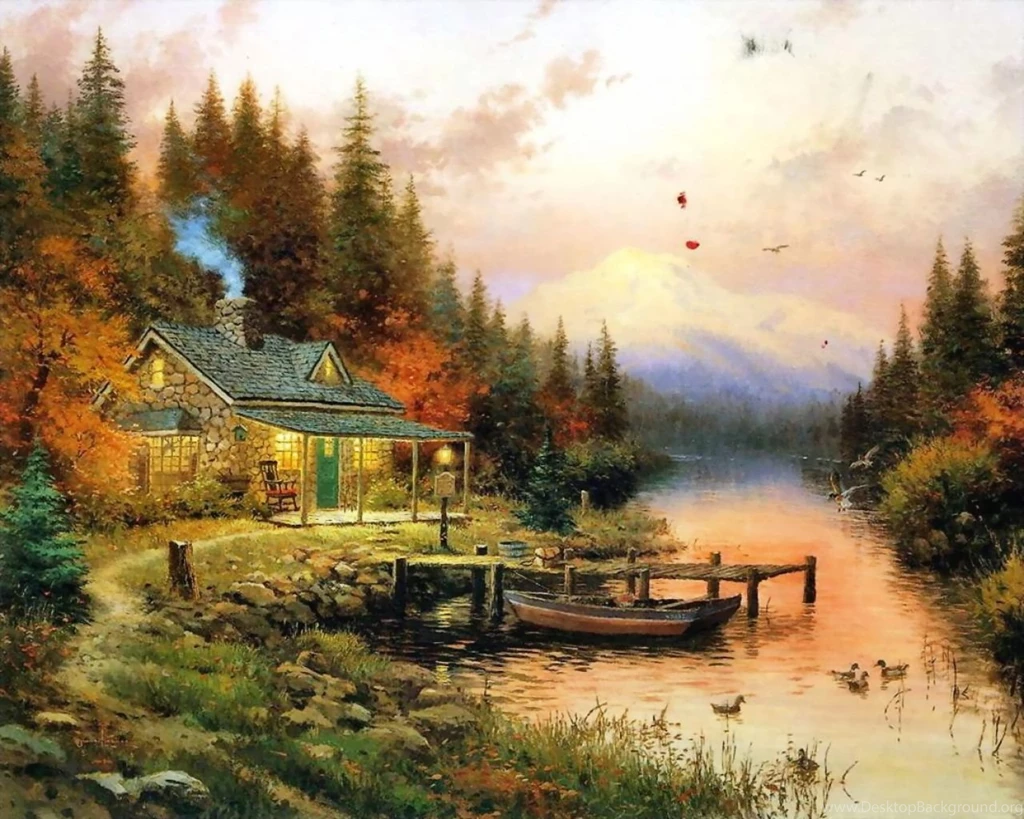 Thomas Kinkade Cottages Wallpaper, Thomas Kinkade Wallpapers ...