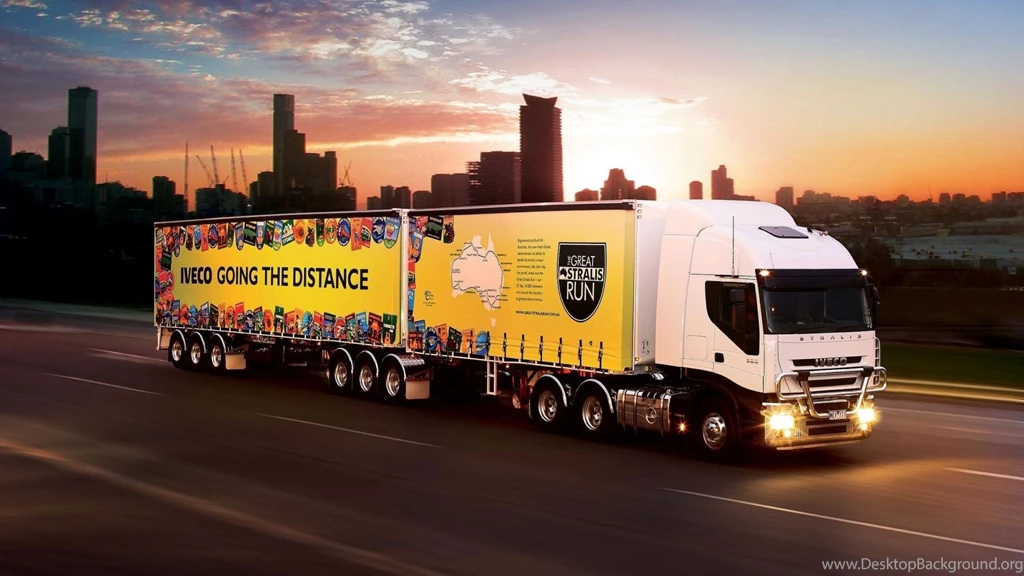 Iveco Road Train Sunset Trucks Wallpapers