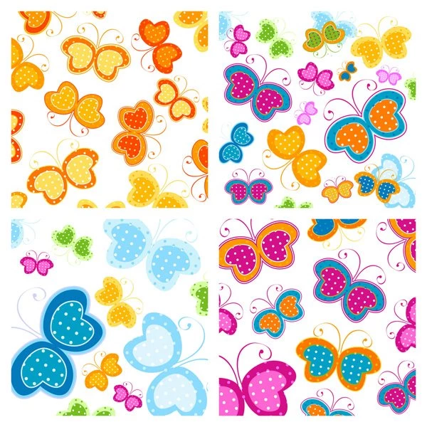 Elements Of Lovely Butterfly Backgrounds Vector Backgrounds Free ...