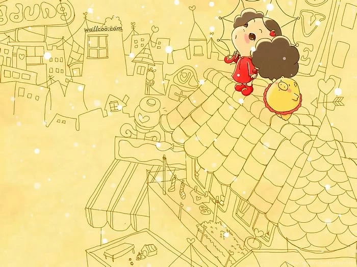 Lovely Ddung Doll Illustration Wallpapers 5   Wallcoo.net