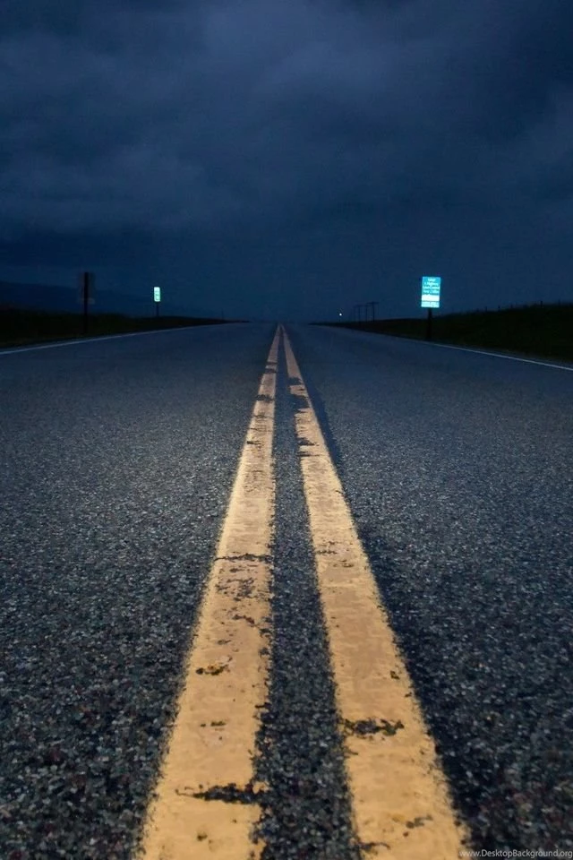 Empty Road At Night