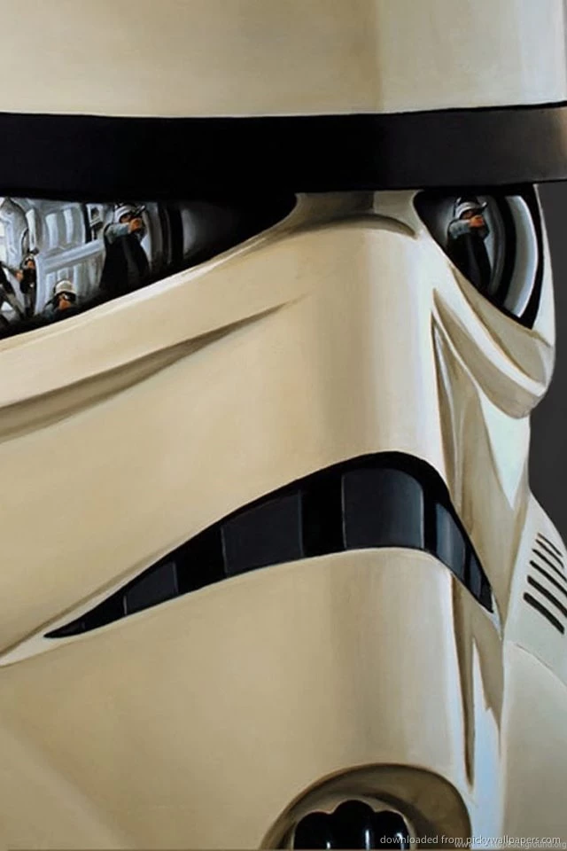 Download Stormtrooper With Reflections Wallpapers For iPhone 4