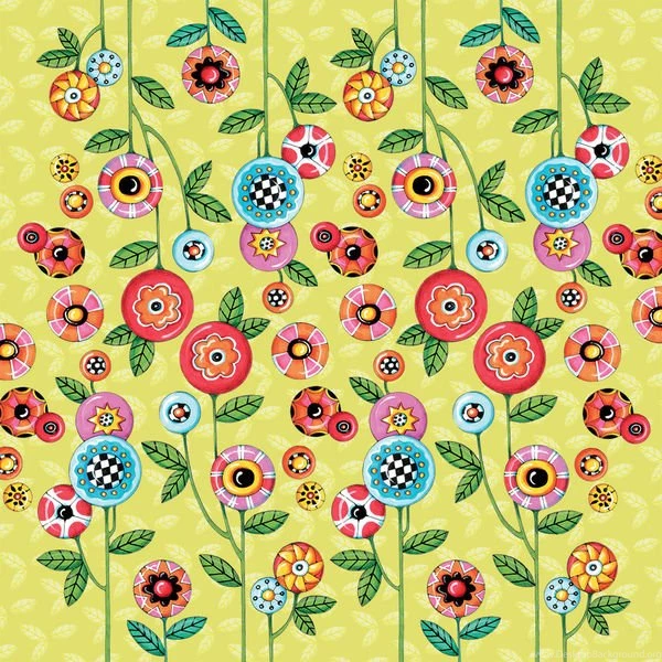 Button Flowers By Mary Engelbreit