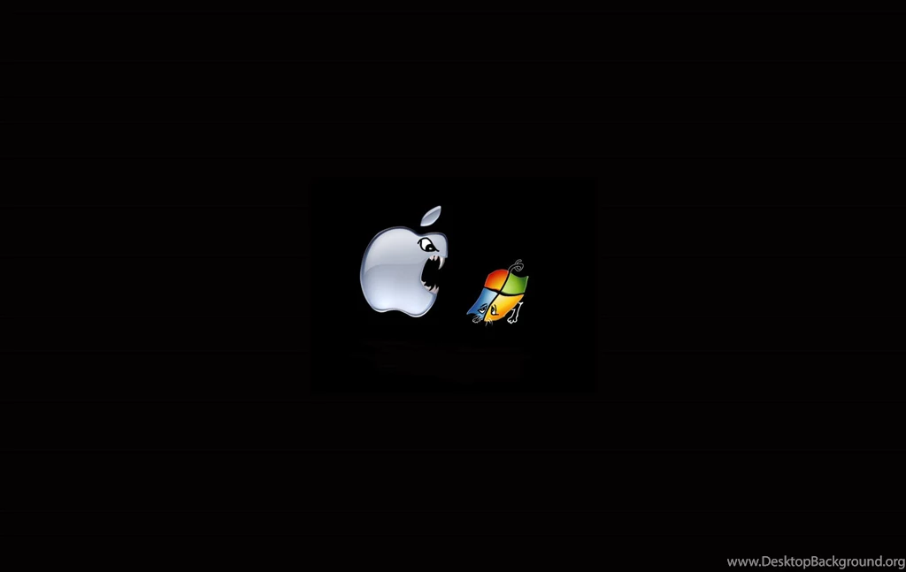 Funny Wallpapers Apple And Windows