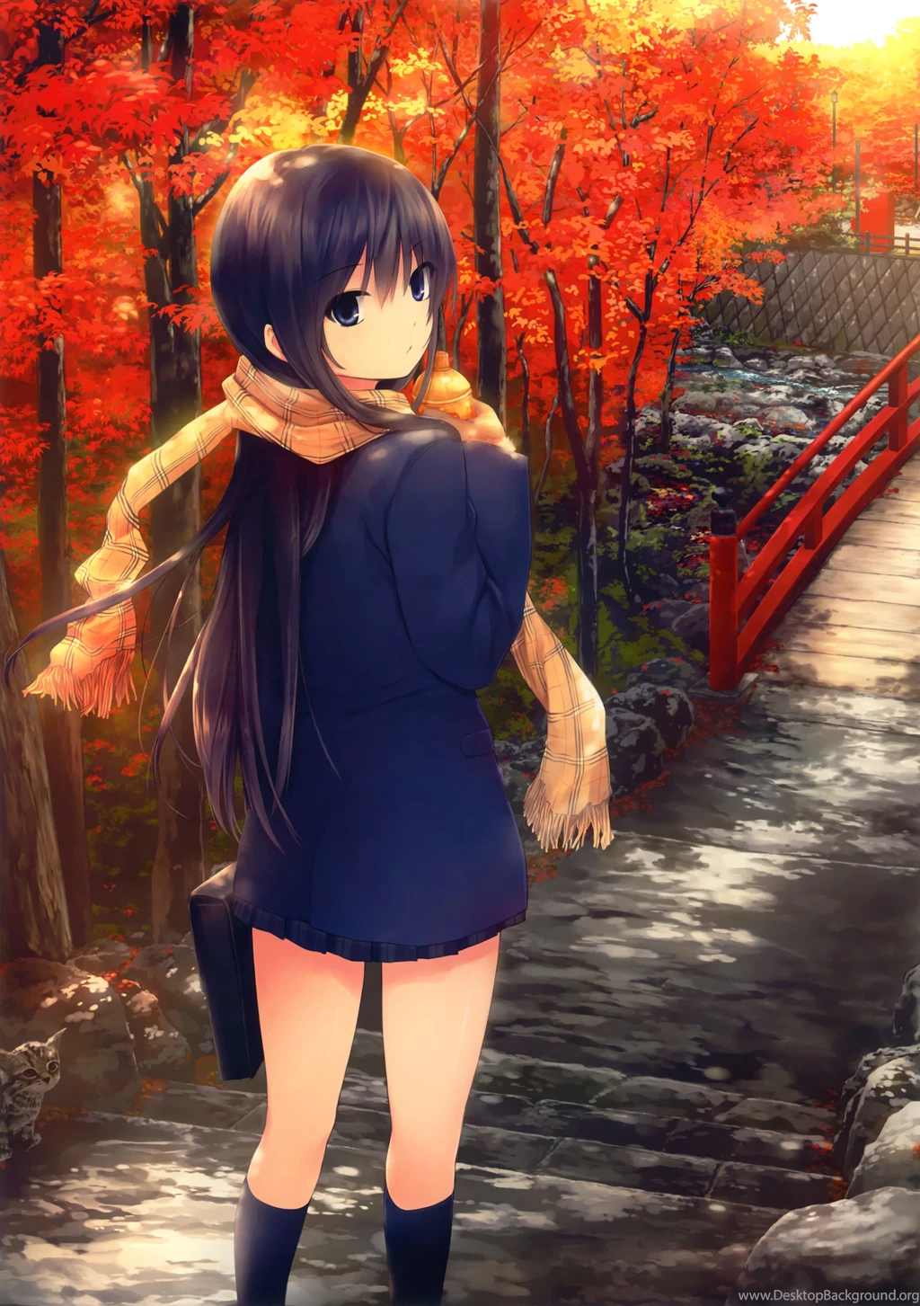 Scarfs Shiramine Rika Coffee Kizoku Anime Girls Scans Autumn ...