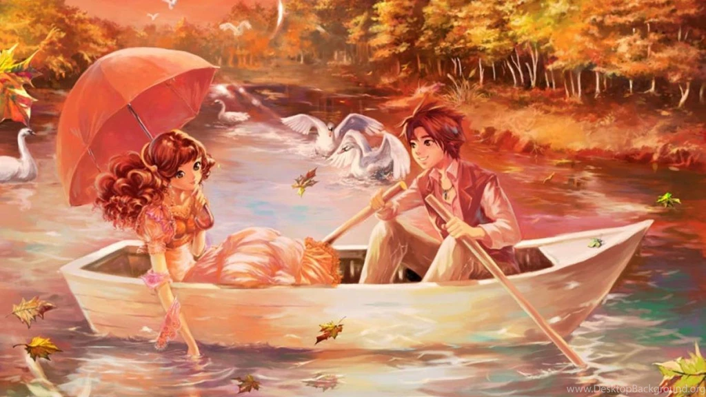 THE AUTUMN LAKE WALLPAPER (