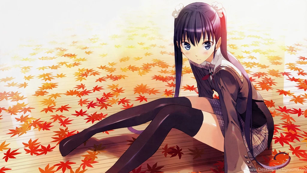 Girl Autumn Scenery HD Wallpapers